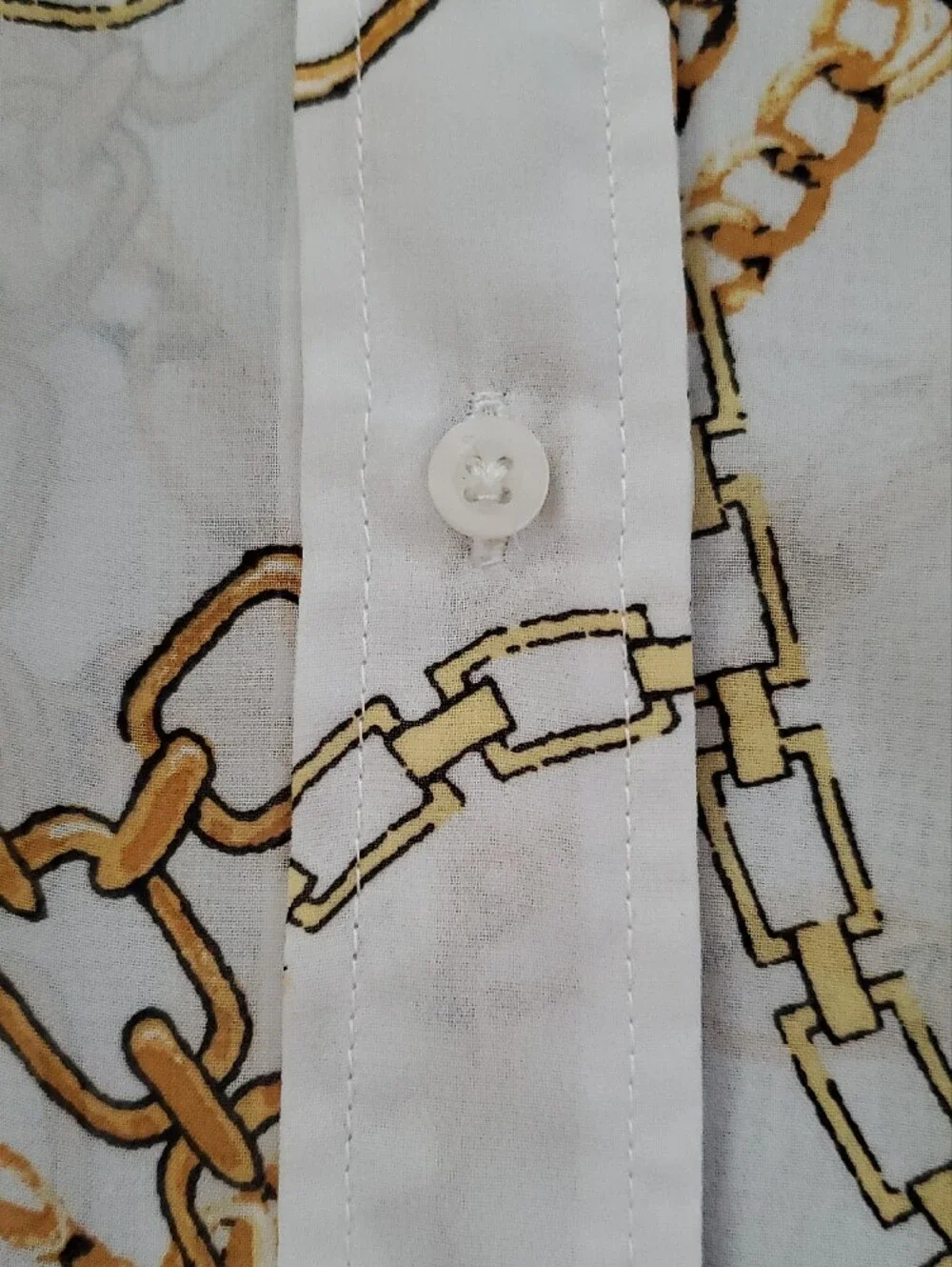 wild fable Cream Chain-Print Button Down Shirt